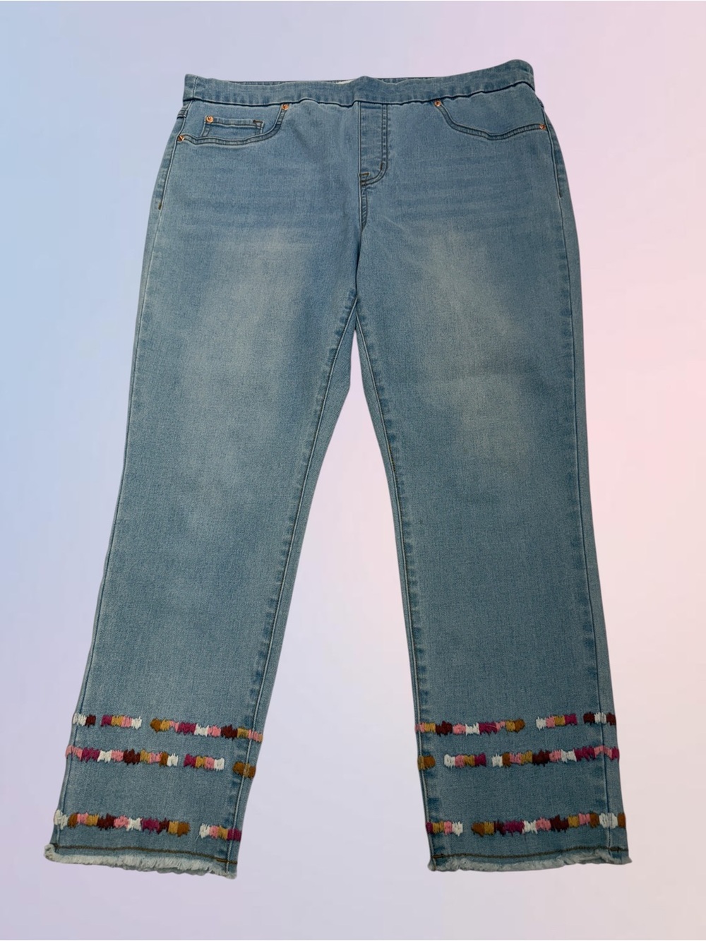 TRIBAL JEANS Women’s 16 Pull On Blue Jeans